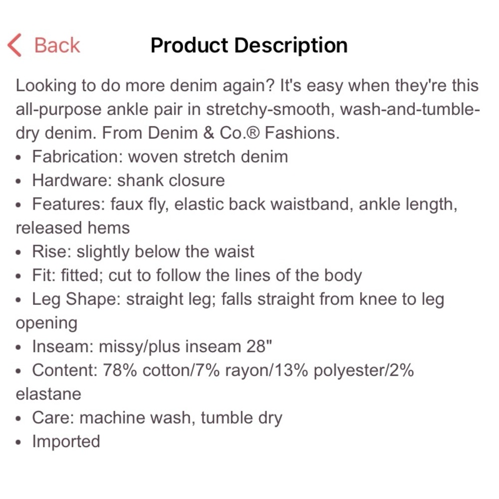 Denim & Co 2 tone Capri pants - Picture 12 of 12